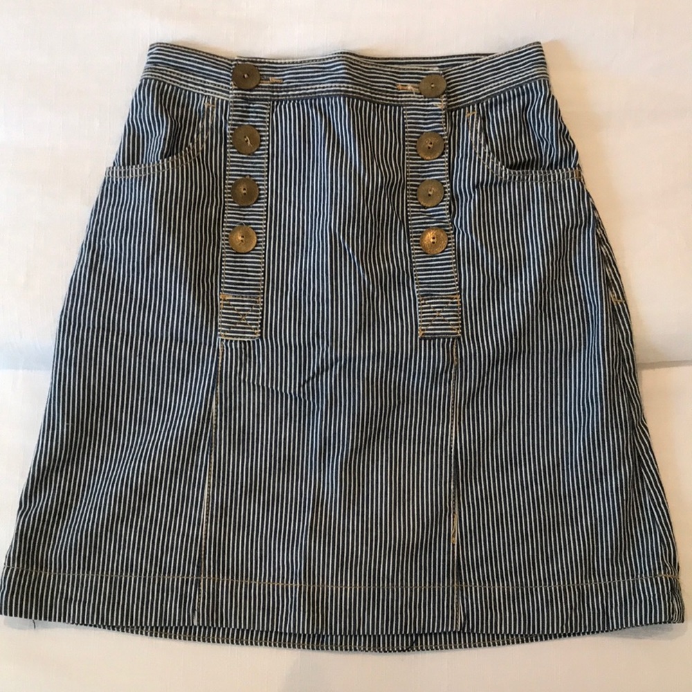 Striped Denim Skirt